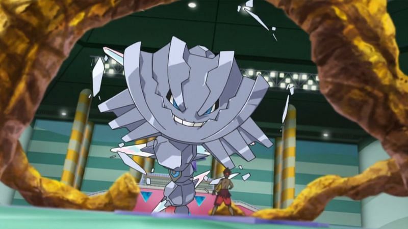 Mega Steelix as it appears in the anime (Image via The Pokemon Company)