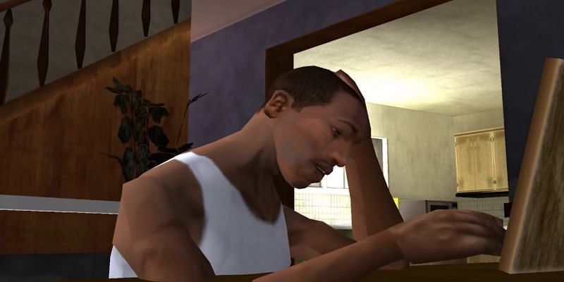 CJ in his home on Grove Street (Image via Rockstar Games)