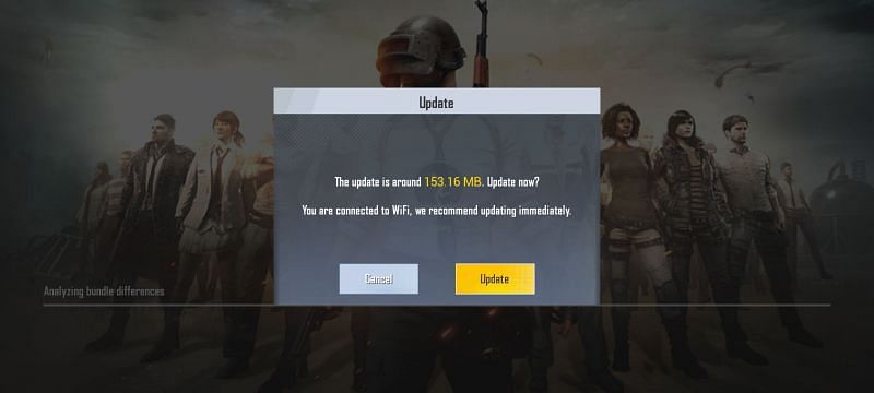 You should download the 153.16 MB update (Image via PUBG Mobile Lite)