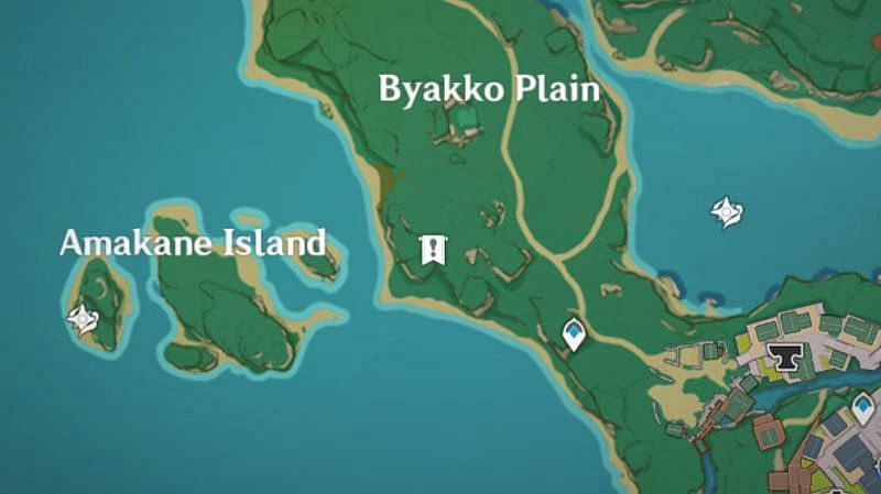 Old Stone Slate map location in Konda Village (Image via Genshin Impact)