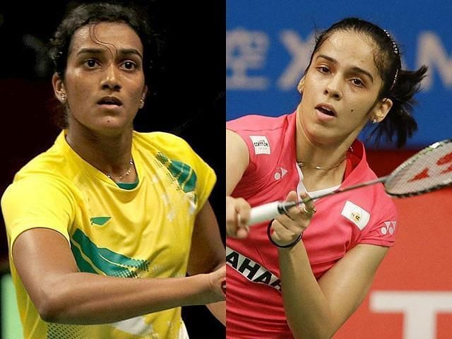 PV Sindhu (left) and Saina Nehwal are likely to spearhead the Indian team in the Thomas and Uber Cup.