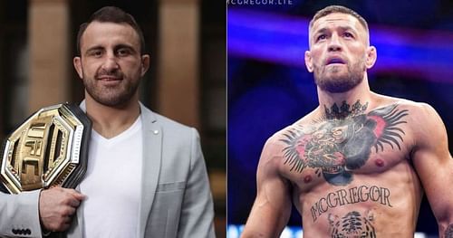 Alex Volkanovski (left) and Conor McGregor (right) [Image credits: @thenotoriousmma on Instagram]