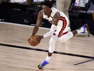 Bam Adebayo of the Miami Heat in action during an NBA game.