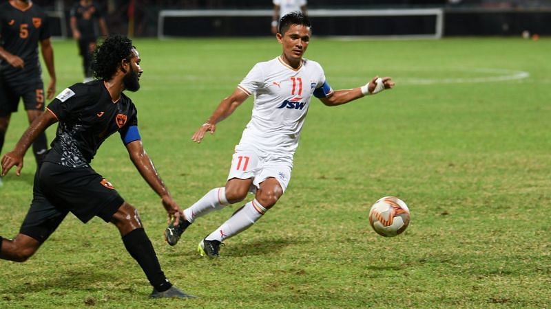 Sunil Chhetri will be in action for the Blues (Image courtesy: Bengaluru FC Twitter)