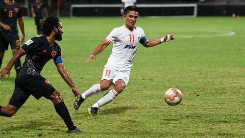 Sunil Chhetri will be in action for the Blues (Image courtesy: Bengaluru FC Twitter)