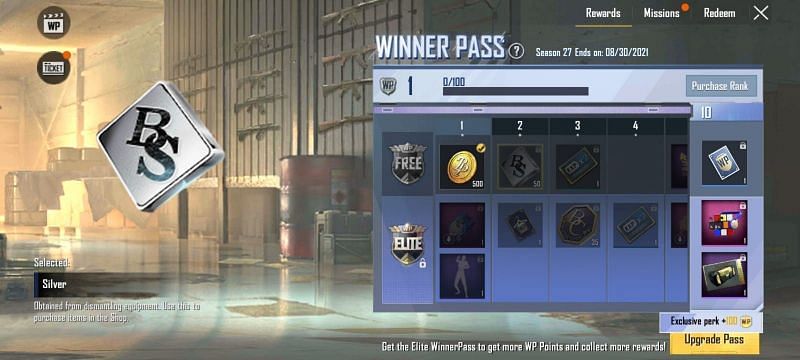 WP Rank 2: 50 Silver (Image via PUBG Mobile Lite)