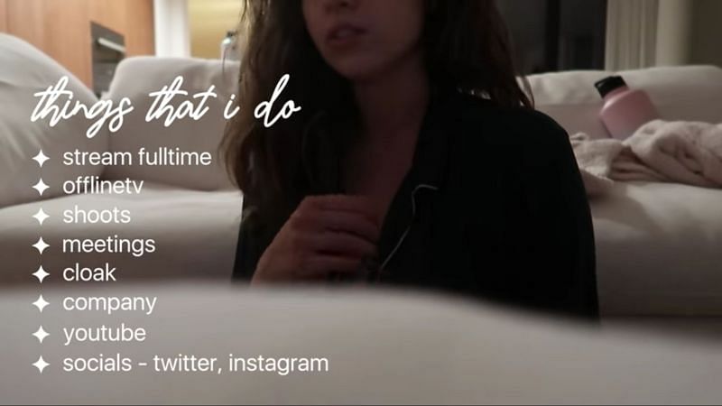 Pokimane lists the things she does in a day (Image via imane on YouTube)