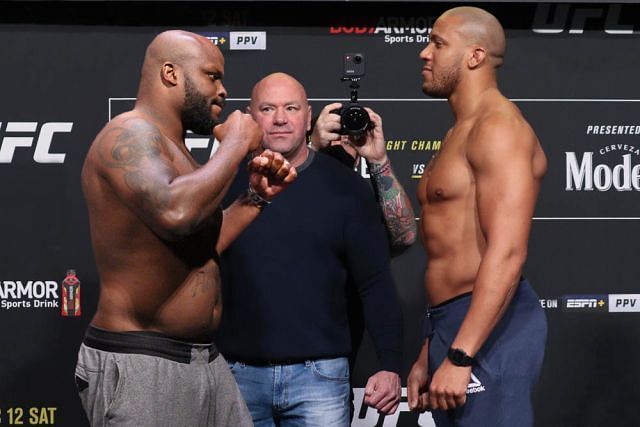 Derrick Lewis and Ciryl Gane face off with the interim UFC heavyweight title on the line