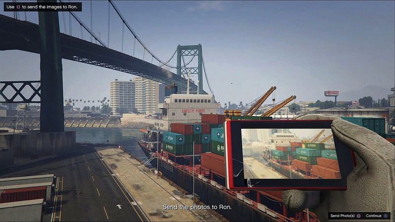 Scouting the port involves Trevor (Image via Rockstar Games)