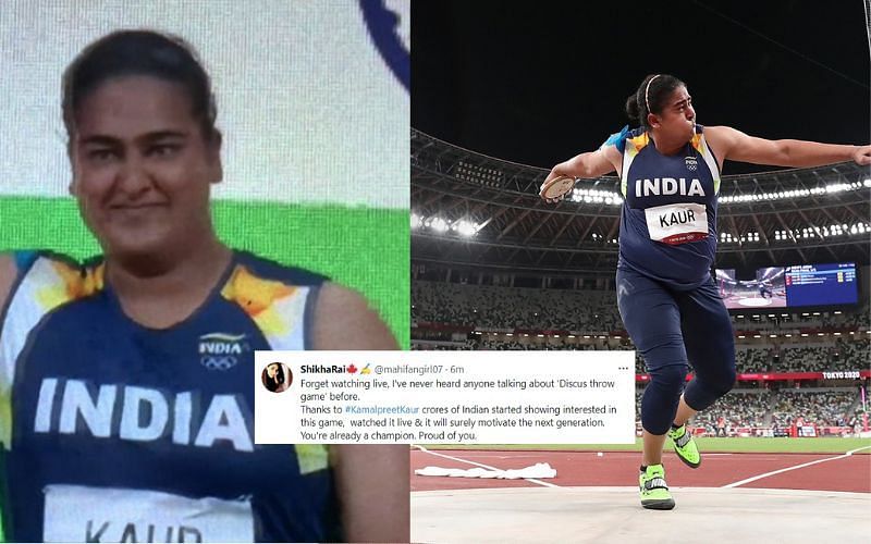 Kamalpreet Kaur finishes sixth in discus throw. [Image Credits: Tokyo for India/Twitter]