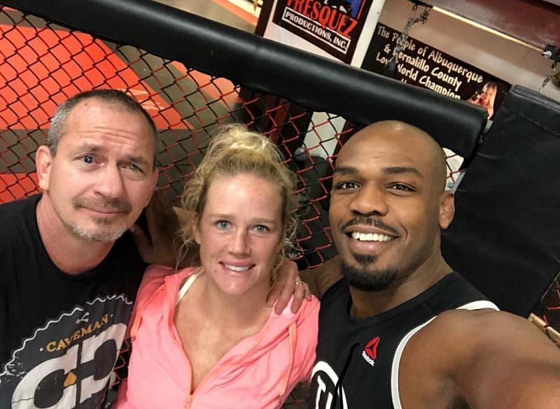 Jon Jones and Holly Holm train at Jackson-Wink MMA. (Image via Instagram @jonnybones)