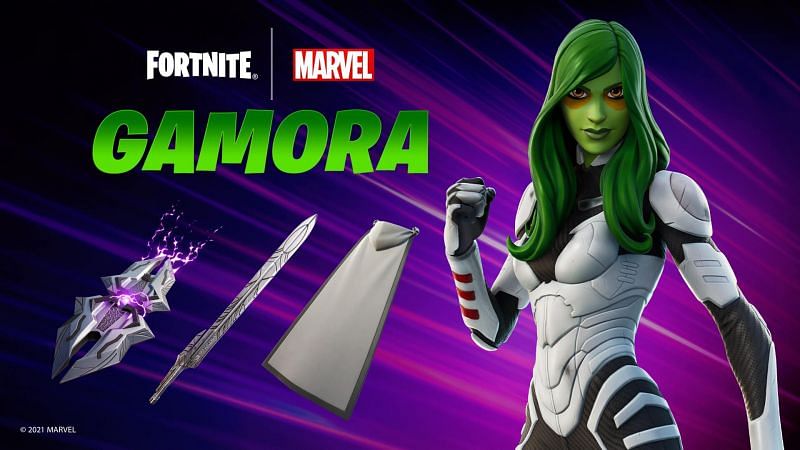 Gamora outfit bundle in Fortnite (Image via Epic Games)