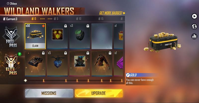 WildLand Walkers Elite Pass has started today (Image via Free Fire)