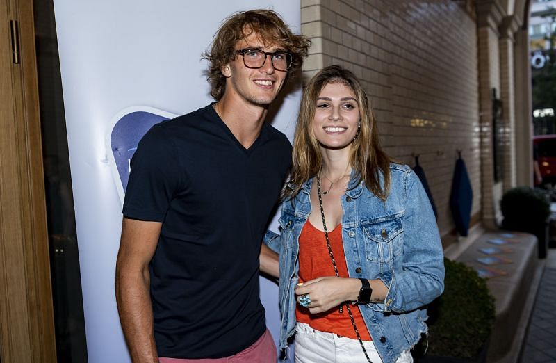 Alexander Zverev with Olga Sharypova at the 2019 Hamburg Open