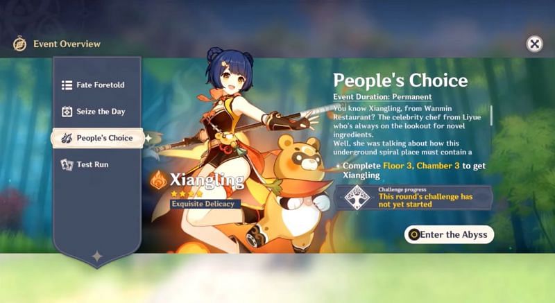 Free 4-Star character, Xiangling in Spiral Abyss (Image via Iczel Gaming, Youtube)