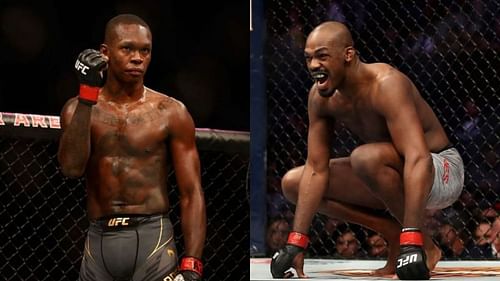 Israel Adesanya (left), Jon Jones (right)