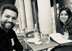 Rohit Sharma shares an endearing picture with his wife along with a thoughtful message