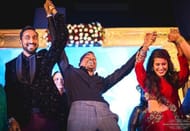 Hardik Pandya with his brother Krunal Pandya and his wife Pankuri Pandya