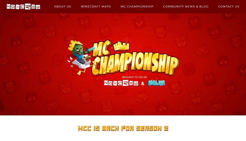 Official MCC website (Image via noxcrew)