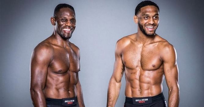 Who is Bellator featherweight champion A.J. McKee's father and is he also an active fighter?