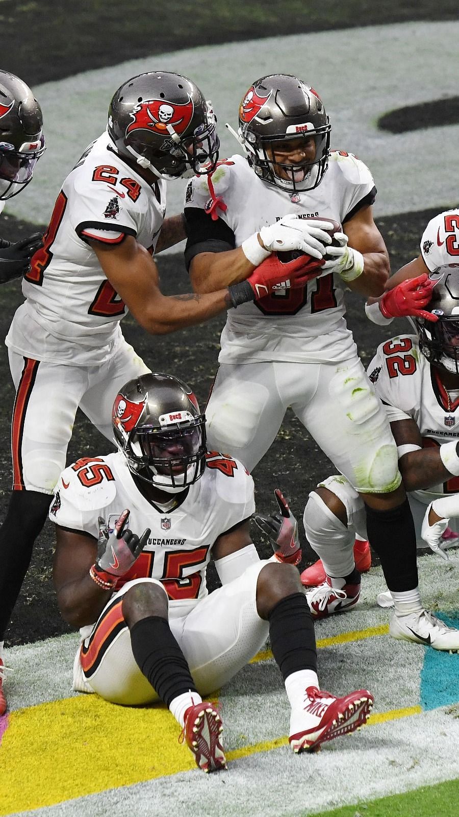 August 28, 2021: Tampa Bay Buccaneers quarterback Kyle Trask (2) looks on  as starting quarterback Tom Brady runs the Buccaneers offense during an NFL  preseason game between the Houston Texans and the