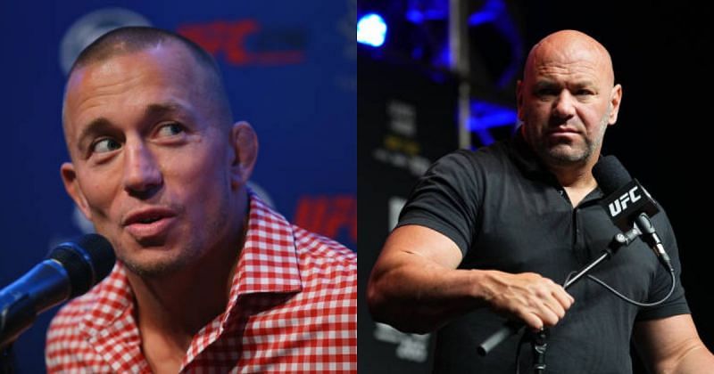 Georges St-Pierre (left); Dana White (right)