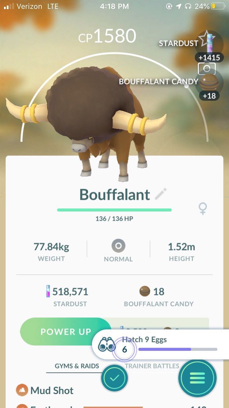 Bouffalant in Pokemon Go