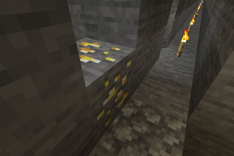 A block of gold which can be used to create armor and other weapons (Image via Minecraft)