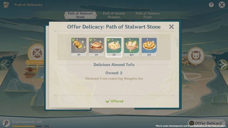 Offering food for buffs in Trail of Delicacies (Image via miHoYo)