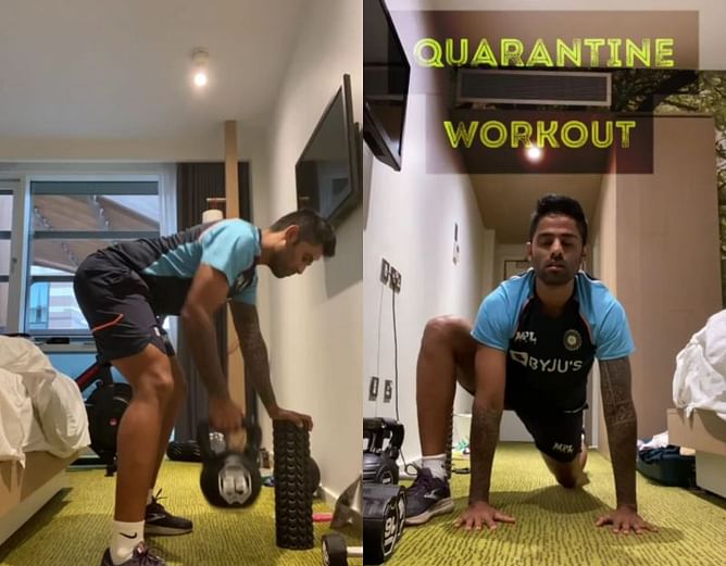 Watch: Suryakumar Yadav works out in his hotel room during quarantine