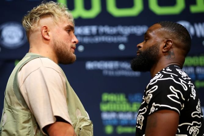 "Don't let your kids watch this" - Jake Paul sends a message to Tyron Woodley ahead of their boxing showdown