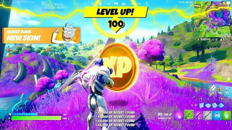 Five easy ways to level up in Fortnite Season 7 (Image via TheLlamaSir/YouTube)