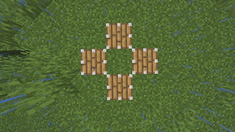 Pattern in which pistons need to be placed (Image via Minecraft)