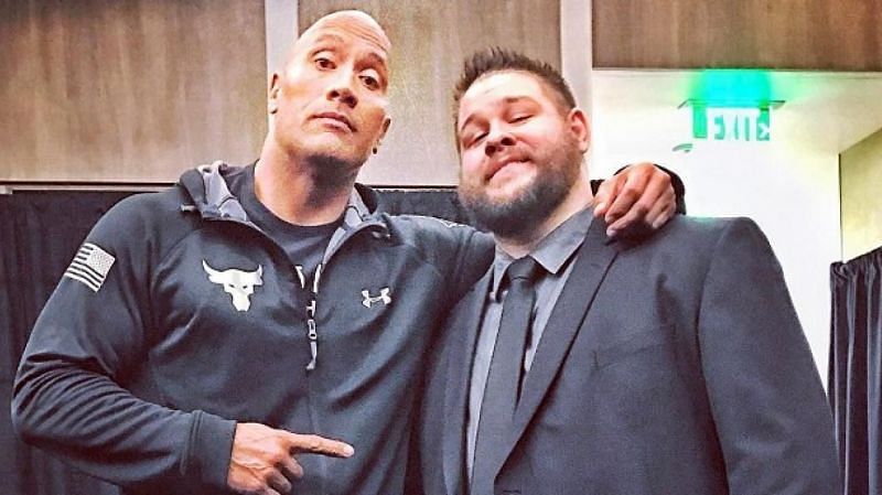 The Rock with Kevin Owens