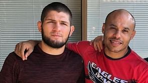 Watch: Khabib Nurmagomedov beats Ali Abdelaziz in a race as he sprints past him