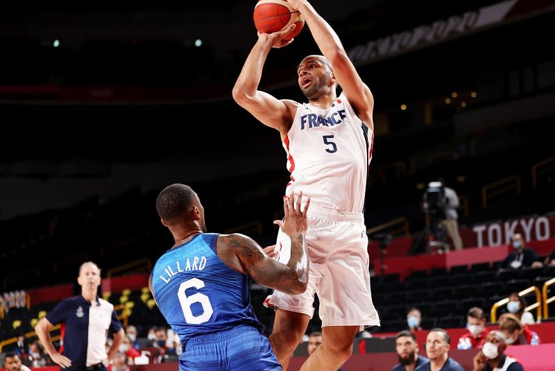 Nicolas Batum while playing for France at the Olympics