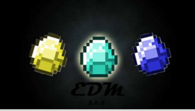 Some of the many diamond colors of this mod (Image via CurseForge)