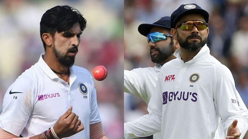 Ishant Sharma (L) and skipper Virat Kohli (R, PC: AFP)