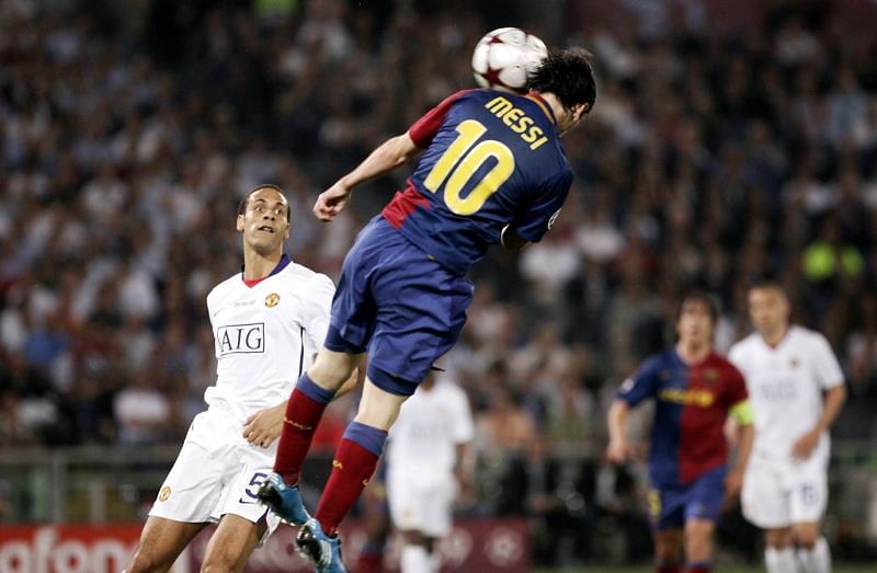 Messi in the UCL final against Manchester United
