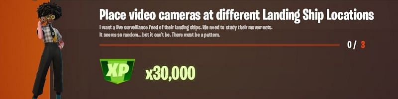 &quot;Place video cameras at different Landing Ship Locations&quot; Legendary challenge (Image via XTigerHyperX)