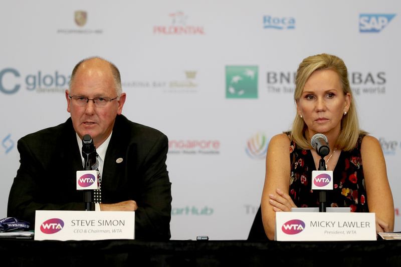 Micky Lawler (R), President of the WTA