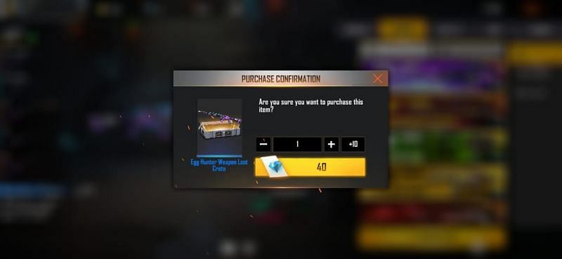 Purchase confirmation (Image via Free Fire)