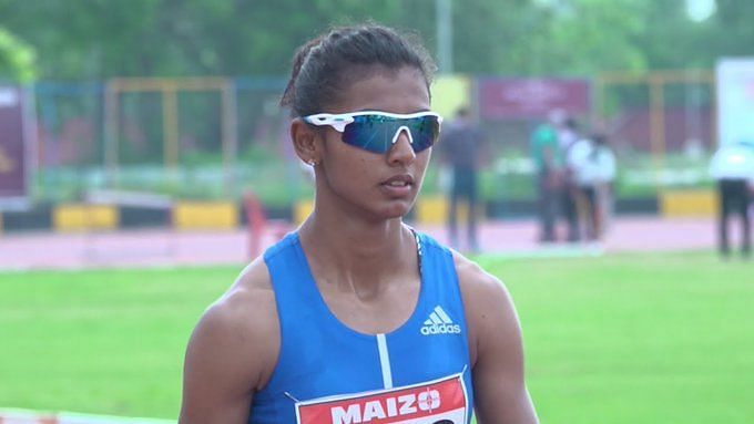 India&#039;s Priya Mohan at the U20 World Athletics Championships