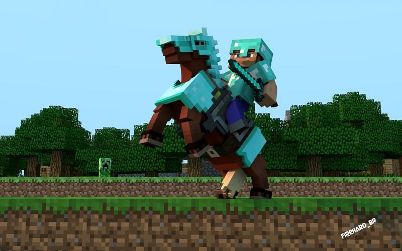 Minecraft steve best sale and horse