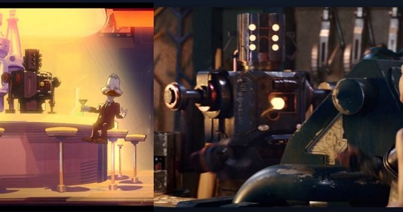 The same robotic bartender from Thor: Ragnarok (2017) (Image via: Marvel Studios/Disney +)