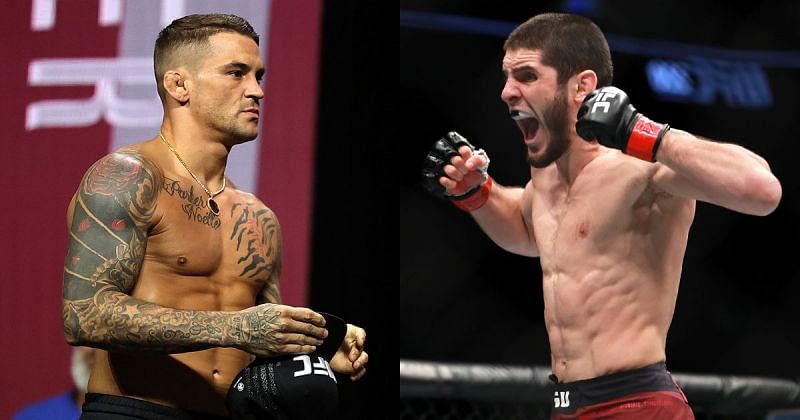 Dustin Poirier (left), Islam Makhachev (right)