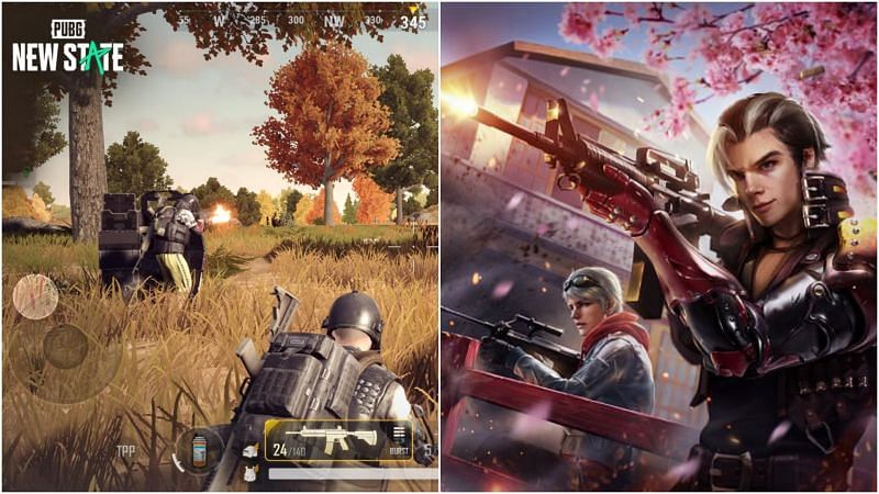 PUBG New State vs Free Fire (Image via Krafton/Garena)