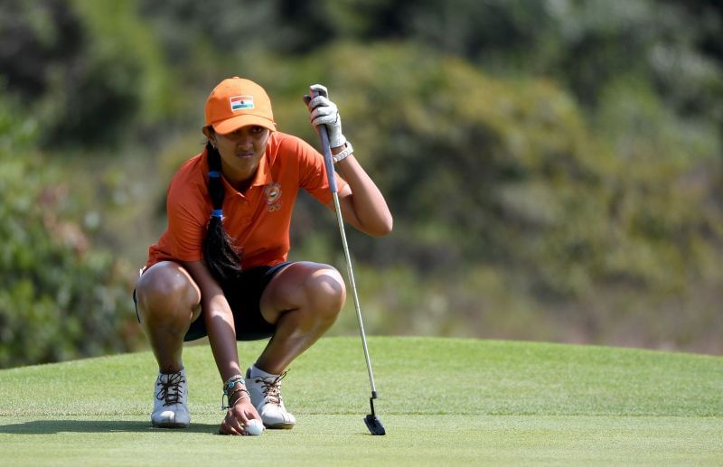 Aditi Ashok in action during Rio Olympics