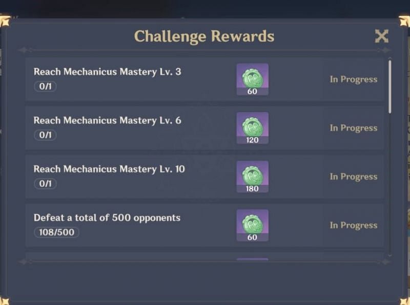 Challenges to earn Wondrous Talisman in Genshin Impact (Image via Genshin Impact)