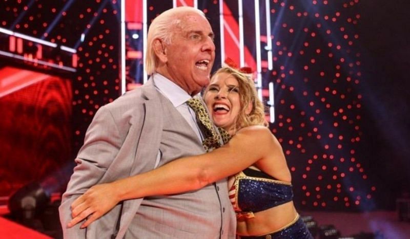 Ric Flair with Lacey Evans